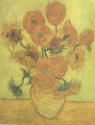 Vincent Van Gogh Still life Vase with Fourteen Sunflowers (nn04)